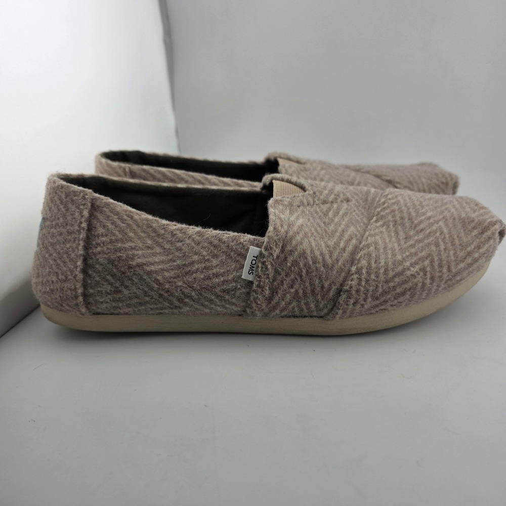 TOMS Alpargata Cloudbound Oatmeal‎ Brush Herringbone Womens Slip On Size 7 - Picture 6 of 11
